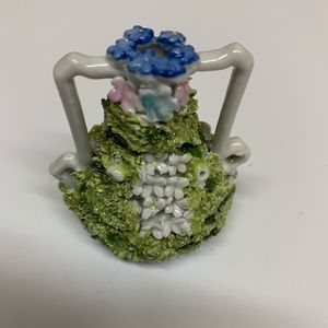 Elfinware / Mossware 2-Handled Posey Vase Antique C. 1910